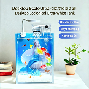 Aquarium de bureau éco-responsable Jinjing Ultra-Clear UV-Background pour plantes - Product Image 4
