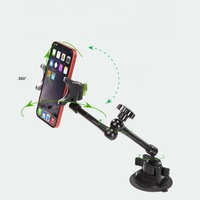 Support de téléphone pour voiture avec ventouse, pour navigation, selfies et diffusion en direct, compatible avec les supports de gobelets de voiture