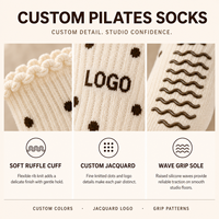 Chaussettes de yoga antidérapantes pour femmes à bretelles croisées tricotées sur mesure, chaussettes de yoga antidérapantes de haute qualité, chaussettes au design personnalisé