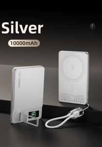 <span class=keywords><strong>Cargador</strong></span> Portátil Ultra Delgado con Pantalla TFT, Banco de Energía Magnético de 10000 mAh con Cable USB-C Integrado para iPhone 17 - Product Image 4