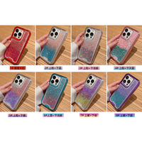 Étui de téléphone IVYMAX Glitter Drops Glue, paillettes bicolores, dégradé de paillettes, TPU+PC 3 en 1, design original, breveté, combo coloré