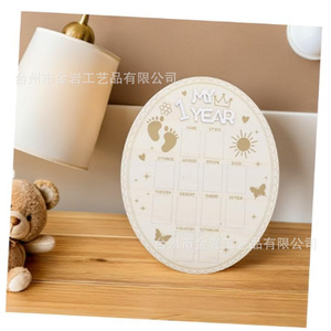 New cross-border creative wooden craft newborn <b>first</b> <b>year</b> milestone <b>photo</b> <b>frame</b> display growth commemorative plaque - Product Image 1