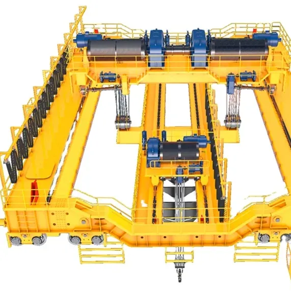 Nucleon marka YZS dört ışın metalurjisi gezer vinç dökümhane kapasitesi için 240/75 ton 280/80 ton satılık