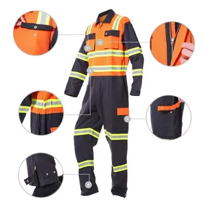 काम वर्दी Workwear चिंतनशील सुरक्षा समग्र Coverall काम कपड़े कस्टम लोगो Antistatic ESD workwear कपड़े सूट