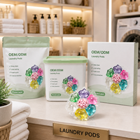 10g Capsules jetables à 7 compartiments, adaptées aux femmes enceintes, avec |   Non toxique, 6 liquides + 1 perle naturelle |   Détergent pour vêtements