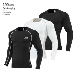 Camisetas de Compresión para Hombre, Corte Regular, 190 GSM, Secado Rápido, Transpirables, Ajustadas, Manga Larga, Impresión Personalizada, Ropa Deportiva Elástica - Product Image 1