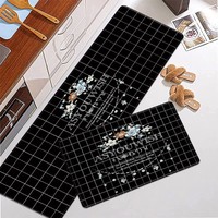 Ensemble de tapis et tapis de sol de cuisine en PVC, épais et antidérapant, imprimé 3d, 2 pièces, 2022