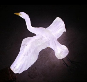 Lámpara Flying Egret: elegante luz LED con motivos navideños y festivos, impermeable IP65, iluminación decorativa para paisajes, parques y jardines. - Product Image 1