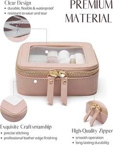 Custom Logo <b>Large</b> Capacity Pu Pillow Leather Cosmetic <b>Makeup</b> <b>Bag</b> With Zipper - Product Image 2