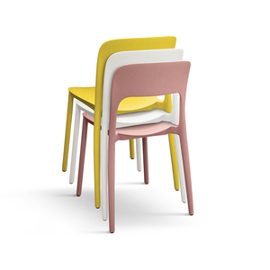 Luana <b>Chair</b> Set Of 4 White Polypropylene Indoor <b>Outdoor</b> Dining <b>Chairs</b> - Product Image 3