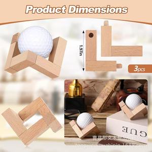 Wooden Golf Ball Display Rack Solid <b>Pine</b> Desktop Holder For Golf Balls Storage Organizer Retro Style - Product Image 4