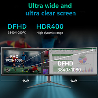 Monitor de computadora para juegos curvo 5K de 49 pulgadas, Panel LED IPS sin marco de 120Hz, relación de pantalla 21:9 para uso de escritorio de jugadores