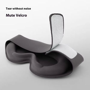 Masque de sommeil 3D personnalisé noir, masque lesté doux avec 80g de billes de verre pour le soulagement du stress, avec velcro silencieux - Product Image 1