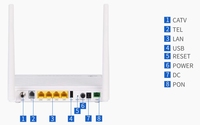 Módem WiFi de Fibra Óptica 5G Blanco, Interfaz de Configuración Web Gpon/Epon, Red Xpon PON, Conectores SC/SC APC UPCT