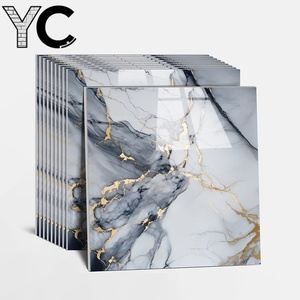 Adesivi Murali in <span class=keywords><strong>PVC</strong></span> Lucido Moderno <span class=keywords><strong>per</strong></span> <span class=keywords><strong>Bagno</strong></span>, Decorazione Casa, Adesivi <span class=keywords><strong>per</strong></span> Piastrelle Effetto Marmo con Motivi Geometrici - Product Image 1