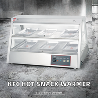 Vitrine chauffante électrique de comptoir pour aliments chauds
