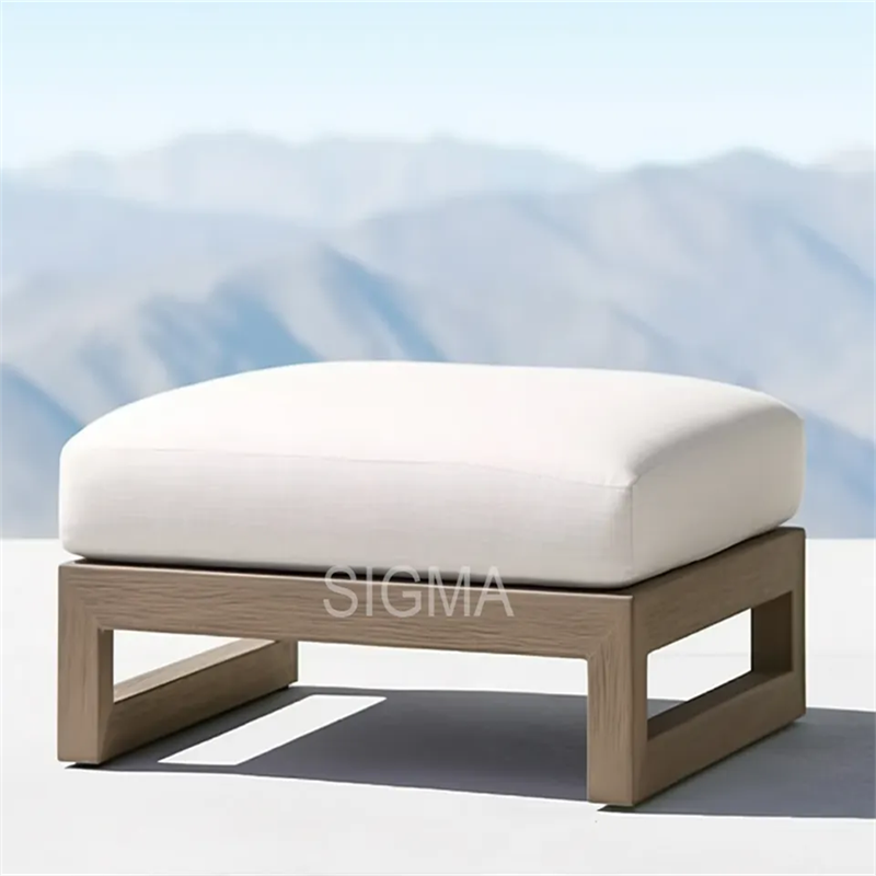 New Arrival Comfortable L Shape Luxury Teak Wooden Frame Garden Patio Outdoor Couch and Sectional Sofa