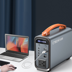 โรงงาน CTECHi จำหน่าย ชุดเครื่องกำเนิดไฟฟ้าพกพา 200W พร้อมไฟฉาย SOS และแผงโซลาร์แบบพับได้ - Product Image 3