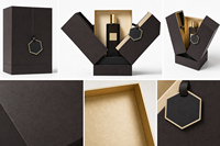Scatola Regalo di Lusso Personalizzata per Profumi con Chiusura Magnetica in Carta Kraft, Goffratura e Fodera in Spugna per Bottiglie di Profumo - Vendita all'Ingrosso