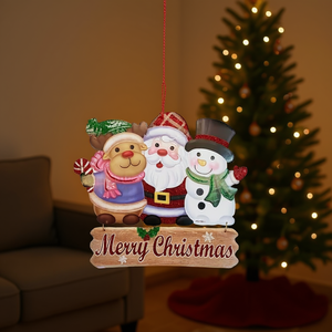 Homeera Hanging Ornament Santa Christmas Theme Mixed Styles Foam Paper Decorative Tree Ornament - Product Image 2