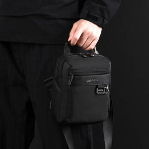 WePower Bolso cruzado para hombre, gran capacidad, nailon, para viajes de negocios, bolso de hombro, color negro sólido, 9302 - Product Image 3