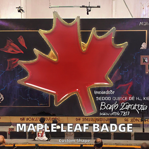<span class=keywords><strong>Broche</strong></span> en alliage plaqué drapeau canadien en forme de goutte d'eau avec emblème feuille d'érable rouge, thèmes pyramide et amour, accessoires vestimentaires - Product Image 5
