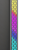 Boîtier d'ordinateur Bauhaus O11 Vision avec bande lumineuse RGB, châssis ATX Mid Tower noir pour PC de jeu