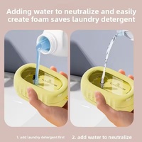 Brosse à lessive liquide à pression, rouleau multifonctionnel en silicone souple pour la maison, mousse rapide, brosse de nettoyage riche en mousse