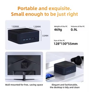 Mini <b>PC</b> R5-6600H WiFi5 WIFI6 BT <b>Wireless</b> DDR5-6400MHz RAM M.2 2280 SSD NVME 2*RJ45 3 *USB 3.0 <b>Pc</b> ZHR AMD Ryzen 5 Ryzen 7 CPU Pow - Product Image 4