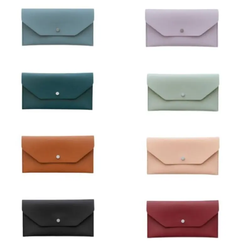 Mulheres Carteiras Couro Dinheiro Clutch Bag Multifuncional Envelope Caixa Carteira para Mulheres Coin Purse