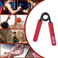 Extenseur de main en alliage d'aluminium réglable Pince à doigts 50LBS-300LBS Motif antidérapant Portable Muscle de bras d'avant-bras robuste