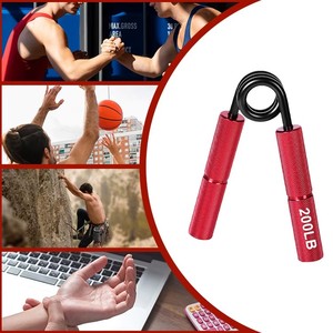 Extenseur de main en alliage d'aluminium réglable Pince à doigts 50LBS-300LBS Motif antidérapant Portable Muscle de bras d'avant-bras robuste - Product Image 3