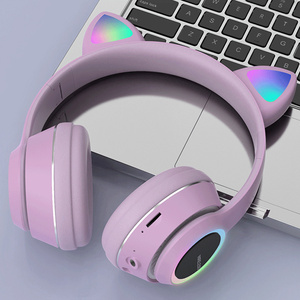 L450 Niedliche Katzen-LED-Kabellose Kopfhörer BT-Headset mit Mikrofon TF MP3 Kinder Mädchen Musik-Ohrhörer Kätzchen-Helm-Kopfhörer als Geburtstagsgeschenk - Product Image 2