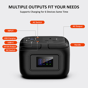 Livraison rapide d'une centrale électrique portable 120W <span class=keywords><strong>avec</strong></span> charge USB-C AC/DC pour les marchandises ponctuelles américaines à l'étranger - Product Image 2