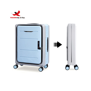 Étui rigide pliable personnalisé pour ordinateur portable, valise pliable à ouverture frontale tendance pour affaires avec sacoche pour ordinateur - Product Image 1