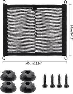 Filet de rangement universel pour voiture en polyester, organisateur de poche en maille pour camion, bateau, SUV - Product Image 4