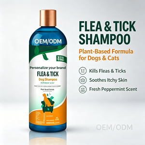 Shampoo anti-puces, tiques et <span class=keywords><strong>poux</strong></span> pour chiens, formule végétale efficace, 200-500 ml - Product Image 1