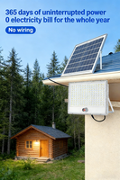 Projecteur solaire LED intelligent en aluminium pour extérieur, jardin, allée, cour, pelouse, garage, stade, étanche IP65, 100W 300W