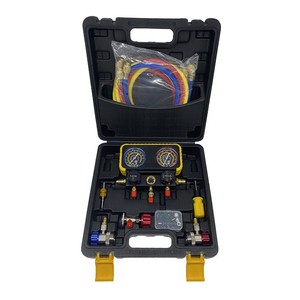 Kit de manomètre de pression de réfrigérant pour climatisation automobile R134a R22 R410a, ensemble de vanne à double manomètre S60 - Product Image 1