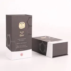 Fornecedores por atacado caixa de presente para cosméticos de cuidados com a pele personalizada com fita magnética de papelão dobrável fosco