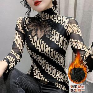 Maglietta da <span class=keywords><strong>donna</strong></span> nuova camicia da lavoro pesante a maniche lunghe con <span class=keywords><strong>maglia</strong></span> in pile - Product Image 2