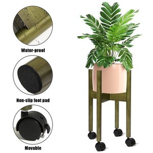 Étagère à fleurs ajustable et personnalisée <span class=keywords><strong>avec</strong></span> poulie Présentoir pour plantes Étagère à fleurs pour la maison Étagère de <span class=keywords><strong>rangement</strong></span> Supports pour plantes en bambou - Product Image 5