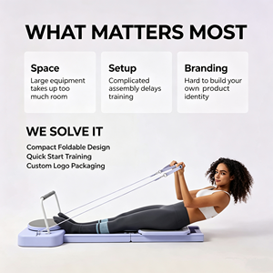 Equipo de Ejercicio para Gimnasio en <span class=keywords><strong>Casa</strong></span>, Tabla de Yoga Multifuncional, Plegable, para Entrenamiento del Core, Reformer de Pilates - Product Image 3