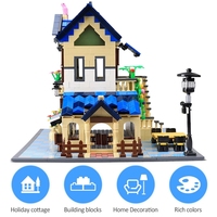 5311 1298 Uds MOC casa ladrillos juguetes ciudad calle vista campo Villa arquitectura bloques de construcción para niños