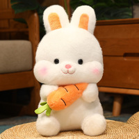 Dessin animé lapin peluche jouet mignon carotte Figural peluche Super doux pondéré soulagement du Stress pour les filles cadeau d'anniversaire ODM