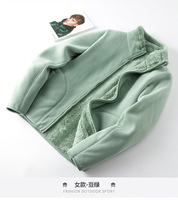Veste d'hiver chaude en Sherpa pour femmes, couleur unie, fermeture éclair complète, Super douce, microfibre brossée, veste polaire d'extérieur