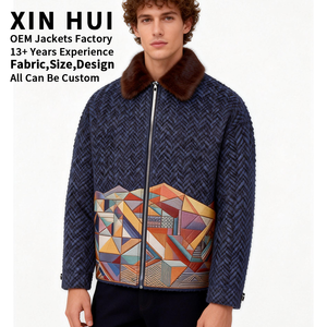 Chaqueta Bomber de Invierno para Hombre, Diseño 2026, Sólida, Impermeable, Cortavientos, con Bordado Personalizado, Cierre de Cremallera, Poliéster, Espiga - Product Image 2