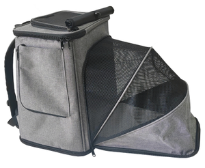 Purple Mesh Soft-Sided Pet Carrier <b>Backpack</b> for <b>Cats</b> Breathable Zipper Closure Round Shape - Product Image 5