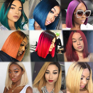 Tóc Giả Màu Hồng Tóc Bob, Tóc Giả Thụy Sĩ Ren Peru, Tóc Giả Ren Phía Trước HD 13*4 Không Keo - Product Image 4