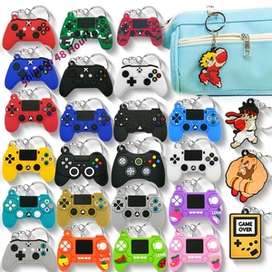 Porte-clés de manette de jeu <span class=keywords><strong>Street</strong></span> <span class=keywords><strong>Fighter</strong></span> en PVC 2D, manette de jeu rétro, imperméable, durable, charme de personnage mignon, tous âges, personnalisé - Product Image 1